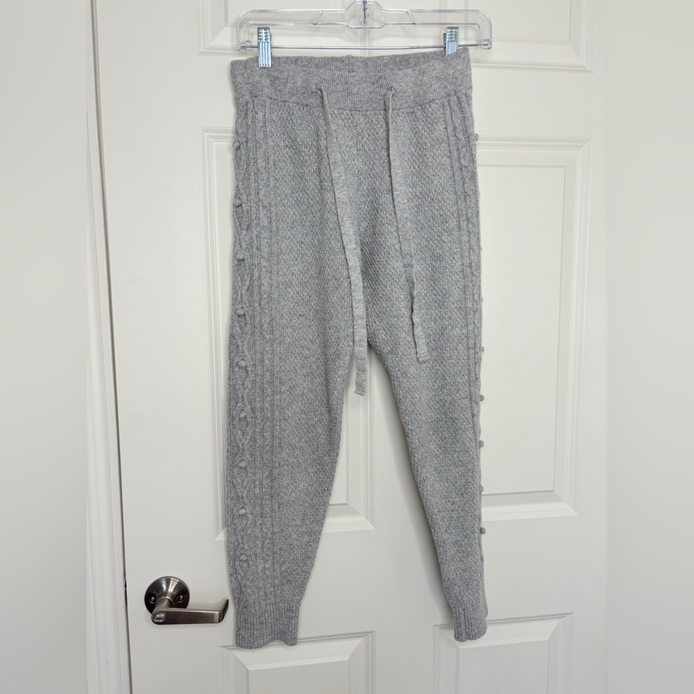 Anthropologie Eloise Gray Knit Jogger Pants Womens Size Small A15